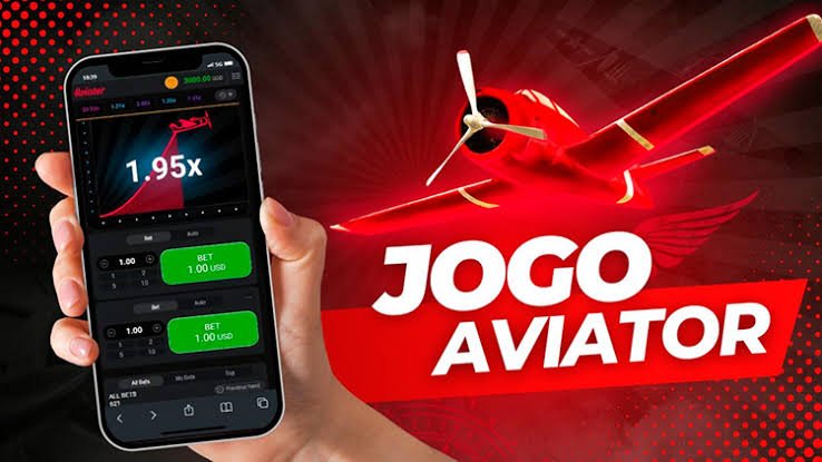 Tela do jogo Aviator sendo jogado no celular